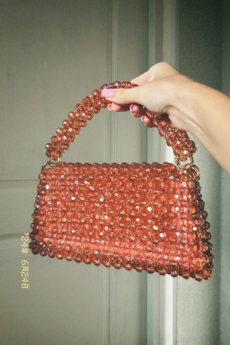 Blush Pearl Beaded Tote