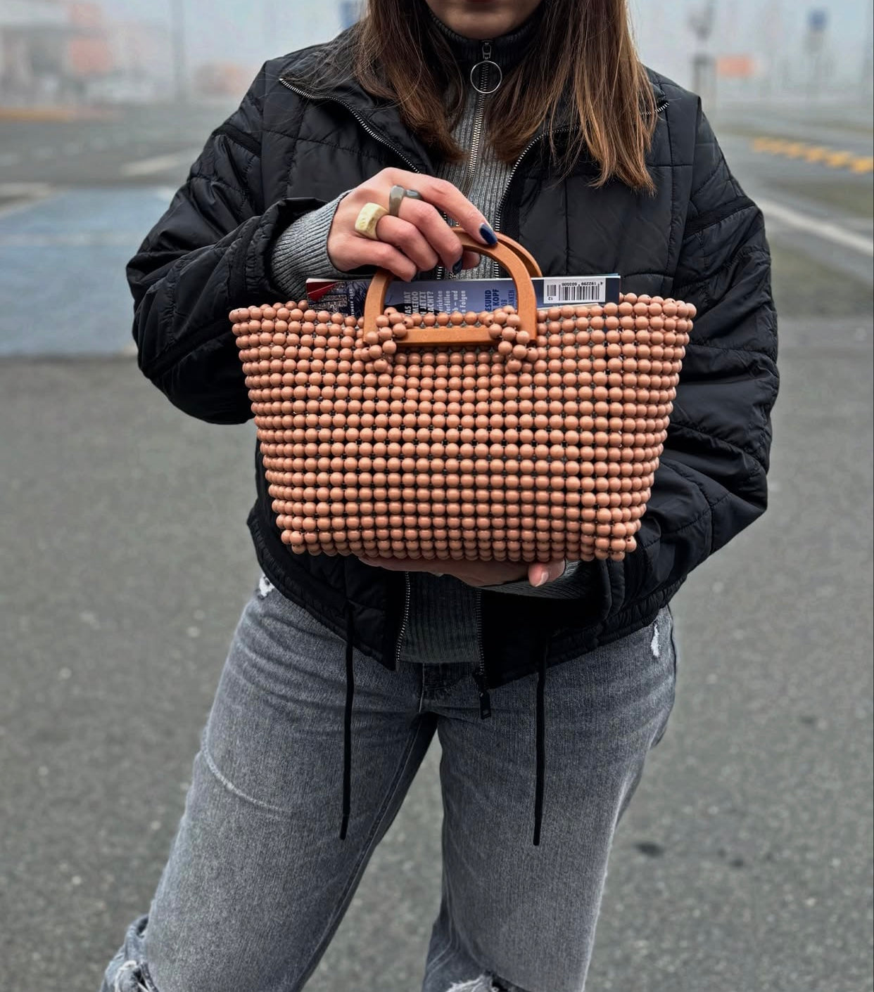 Luxe Acrylic Beaded Bag
