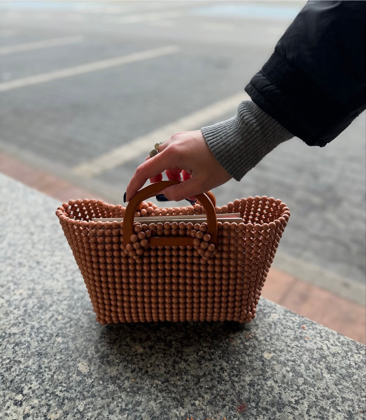 Luxe Acrylic Beaded Bag