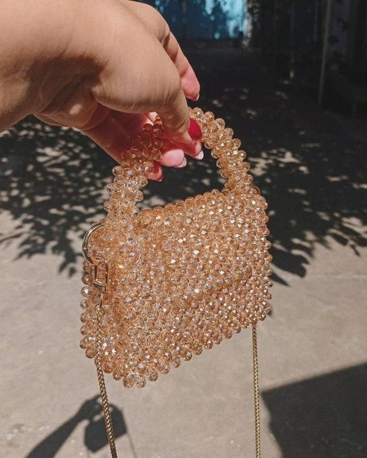 Champagne Glow Crystal Mini Bag