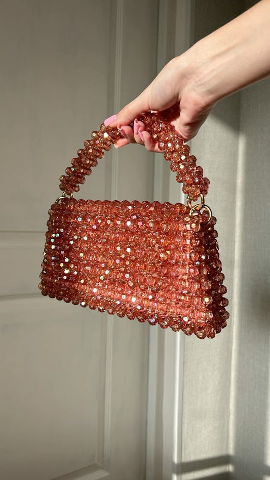 Blush Pearl Beaded Tote