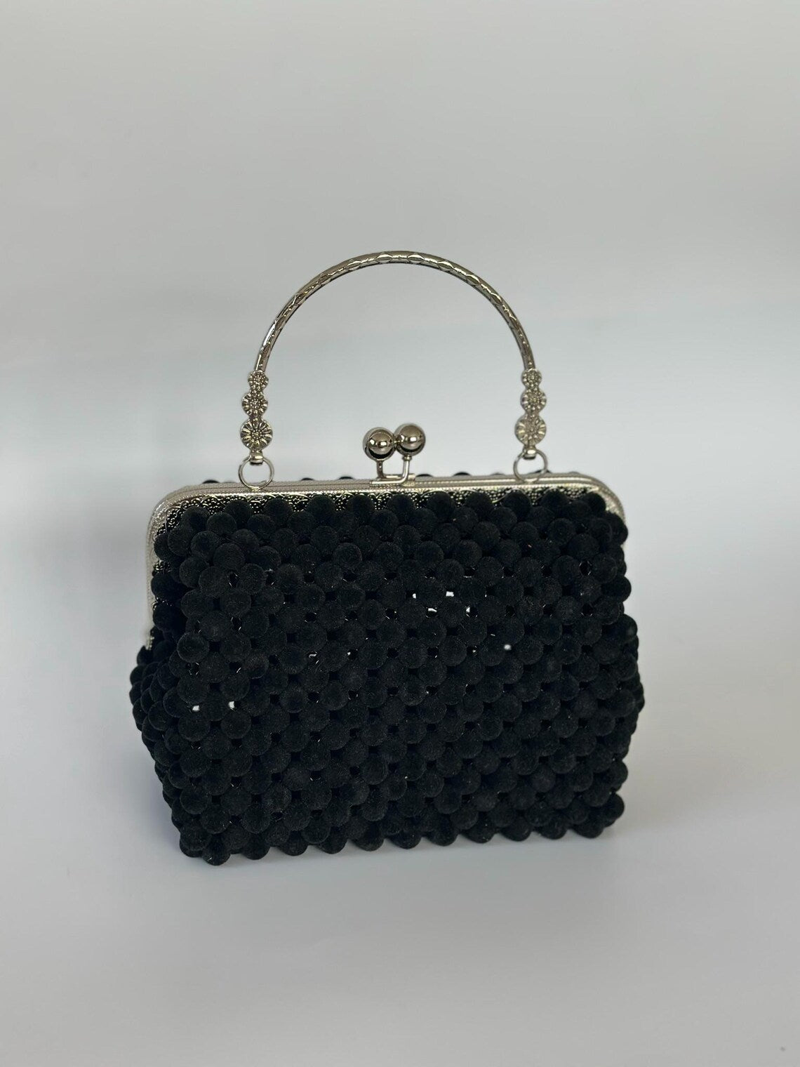 Blackberry Beaded Clutch