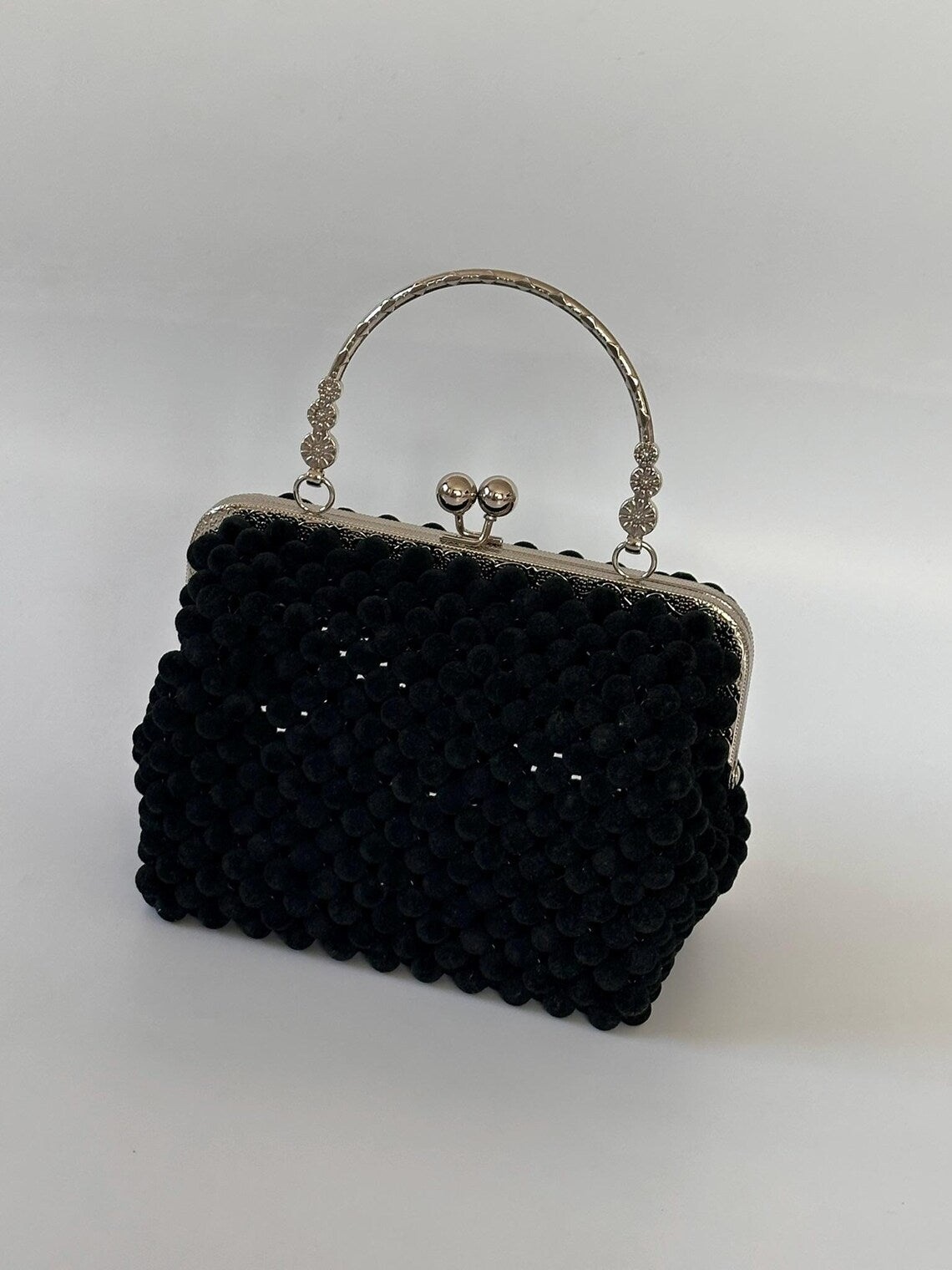 Blackberry Beaded Clutch