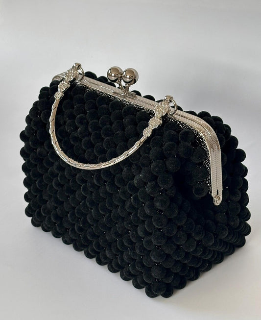 Blackberry Beaded Clutch
