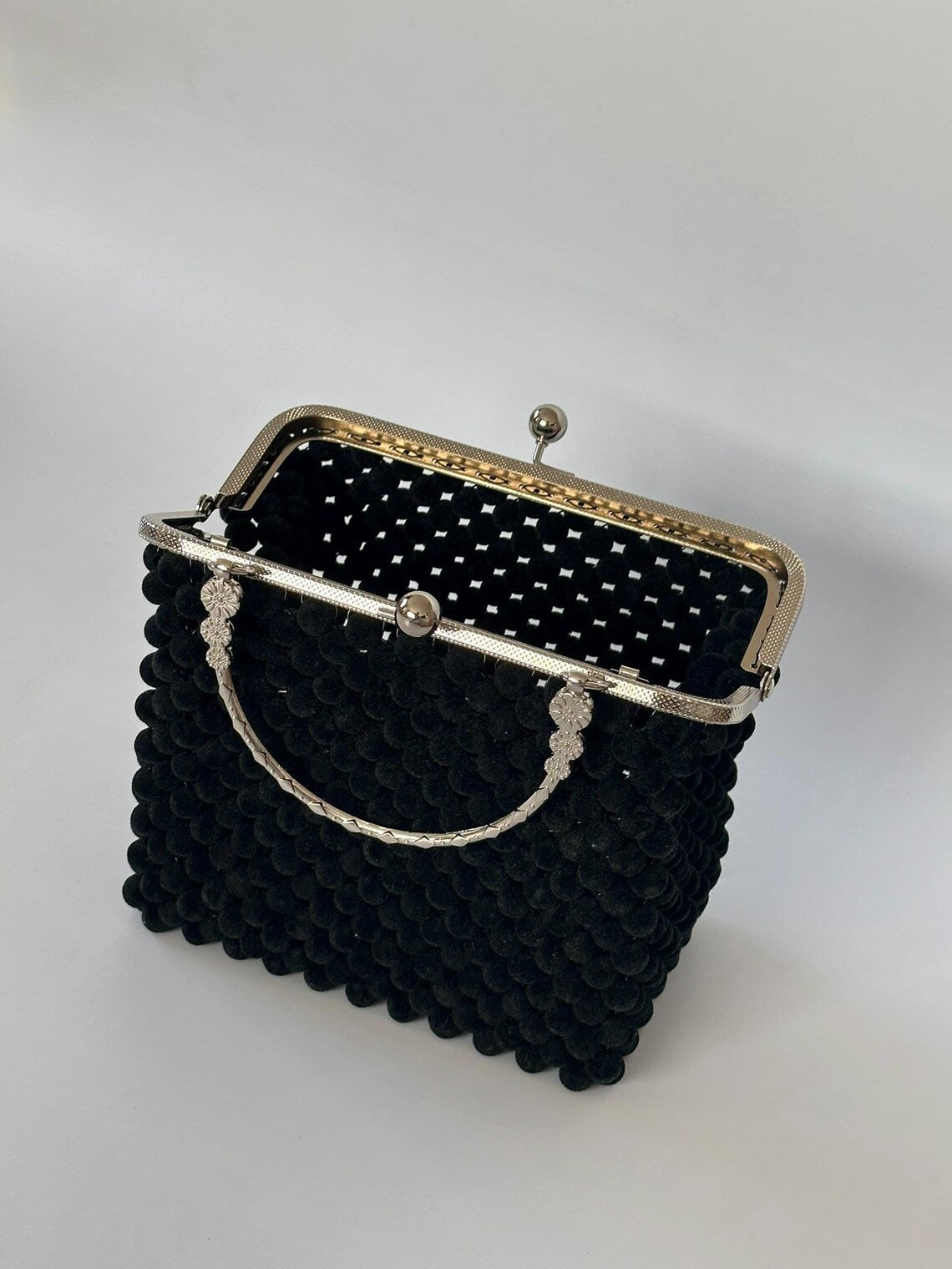 Blackberry Beaded Clutch