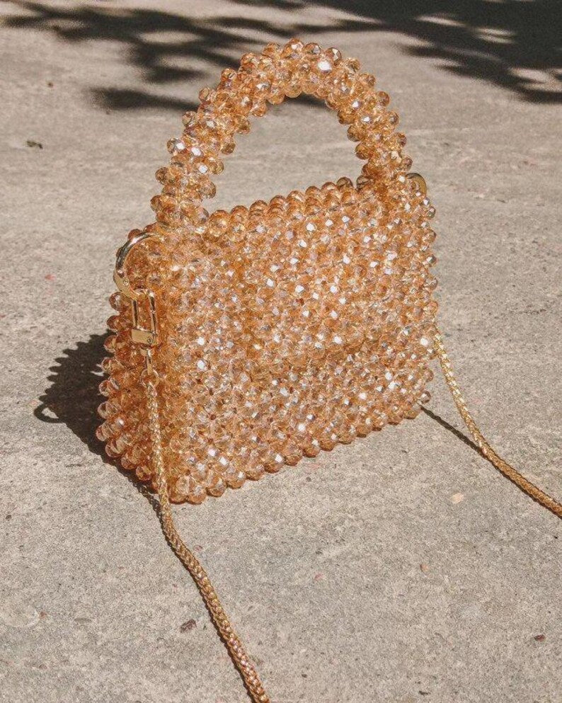 Champagne Glow Crystal Mini Bag